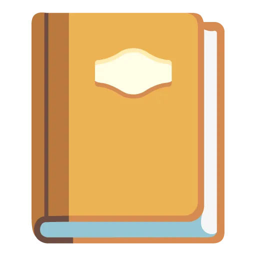 An emoji displaying a closed book