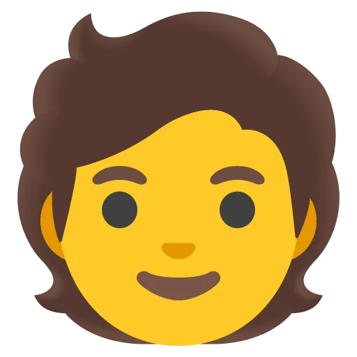 An emoji displaying a person